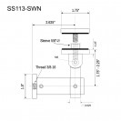 Glass Panel Bracket - Swivel SS113-SWN